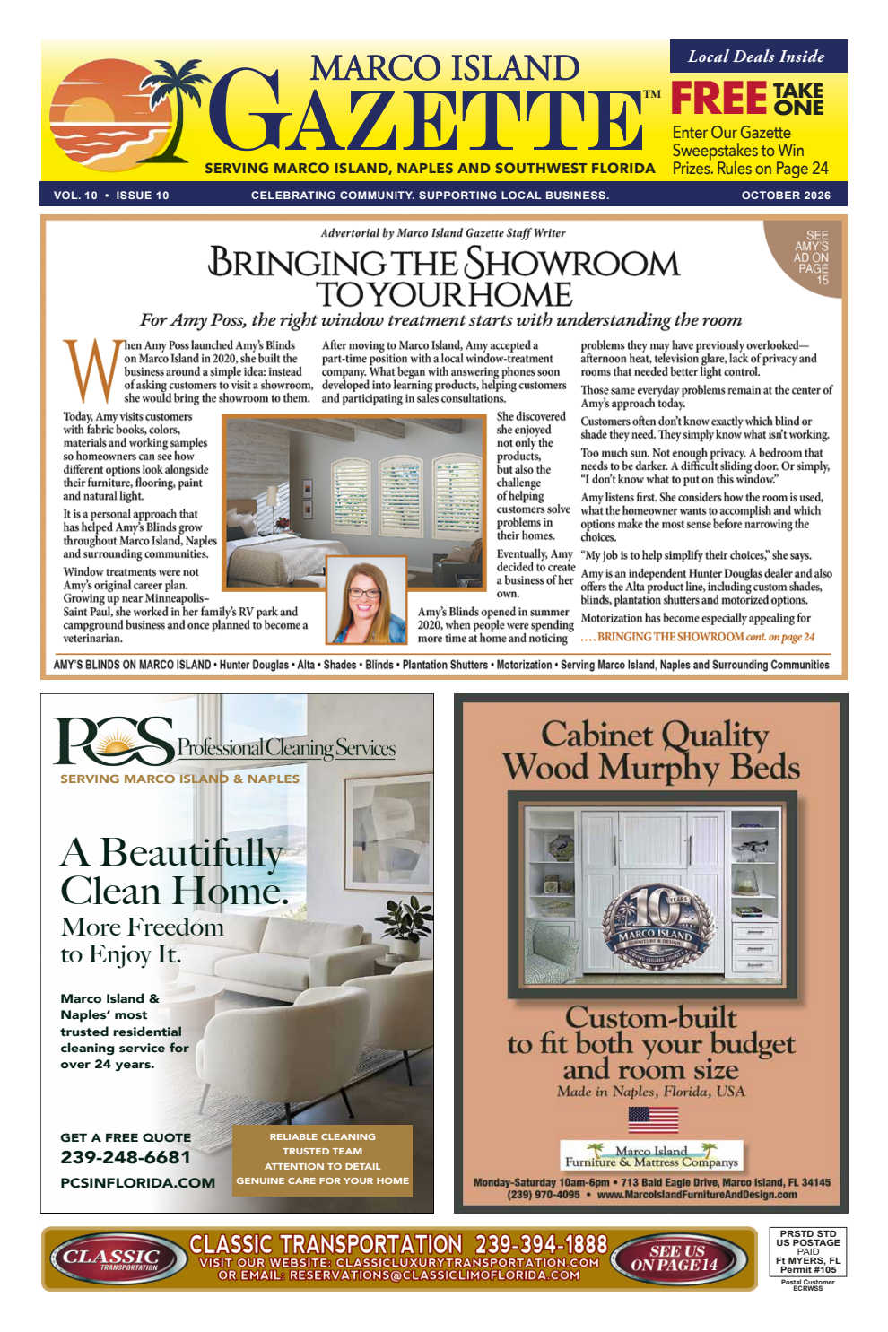 Marco Island Gazette October 2026 — front cover